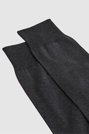 Reiss Mid Grey Mari Mercerised Cotton Blend Sock - Image 3 of 3