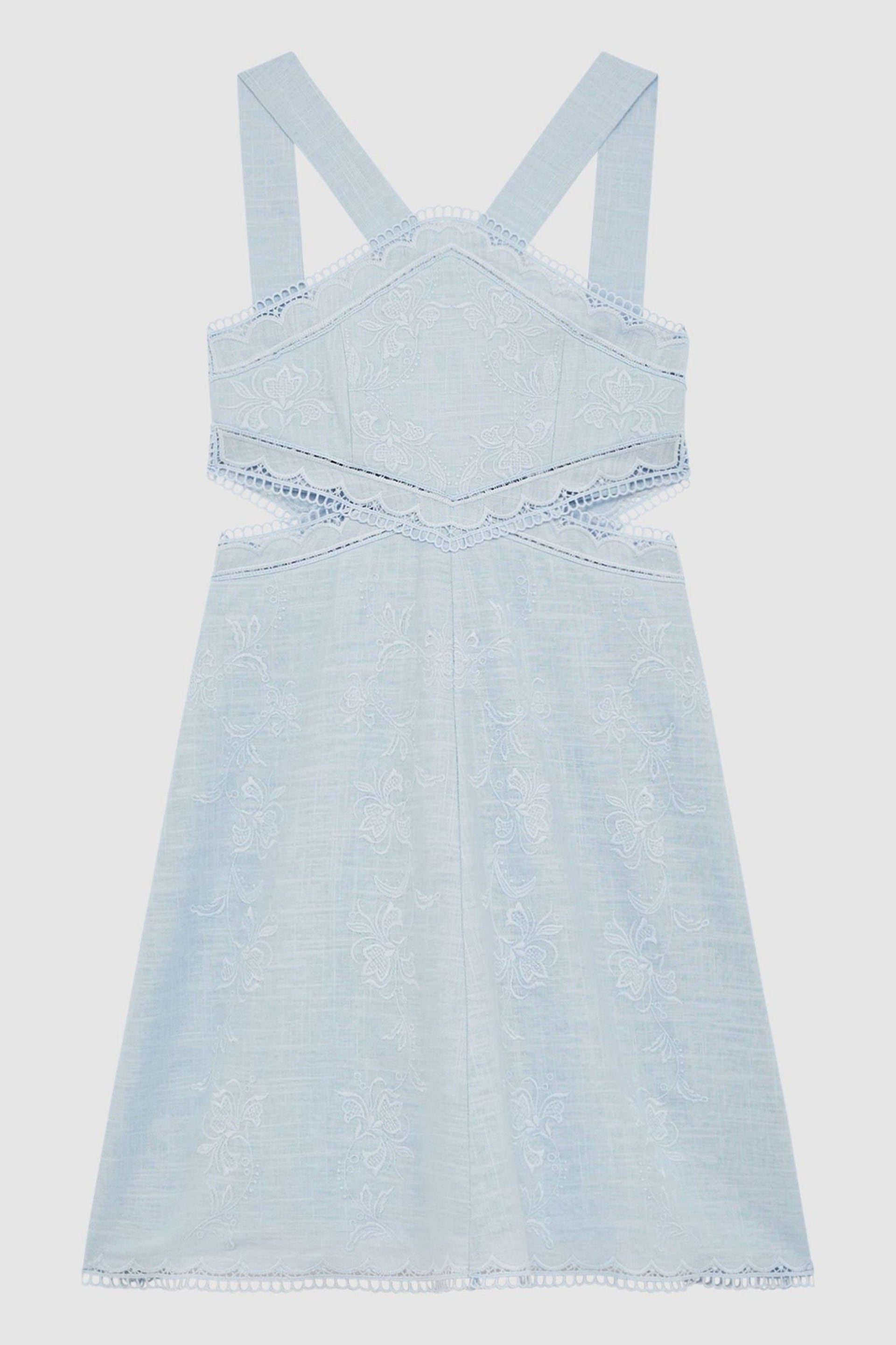 Reiss Blue Louisa Junior Embroidered Dress - Image 2 of 6