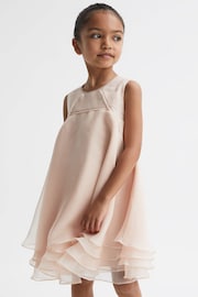 Reiss Pink Alexis Junior Layered Tulle Dress - Image 1 of 6