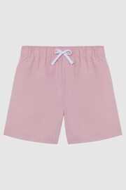 Reiss Soft Pink Wave Senior Plain Drawstring Swim Shorts - Image 2 of 7