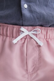 Reiss Soft Pink Wave Senior Plain Drawstring Swim Shorts - Image 6 of 7