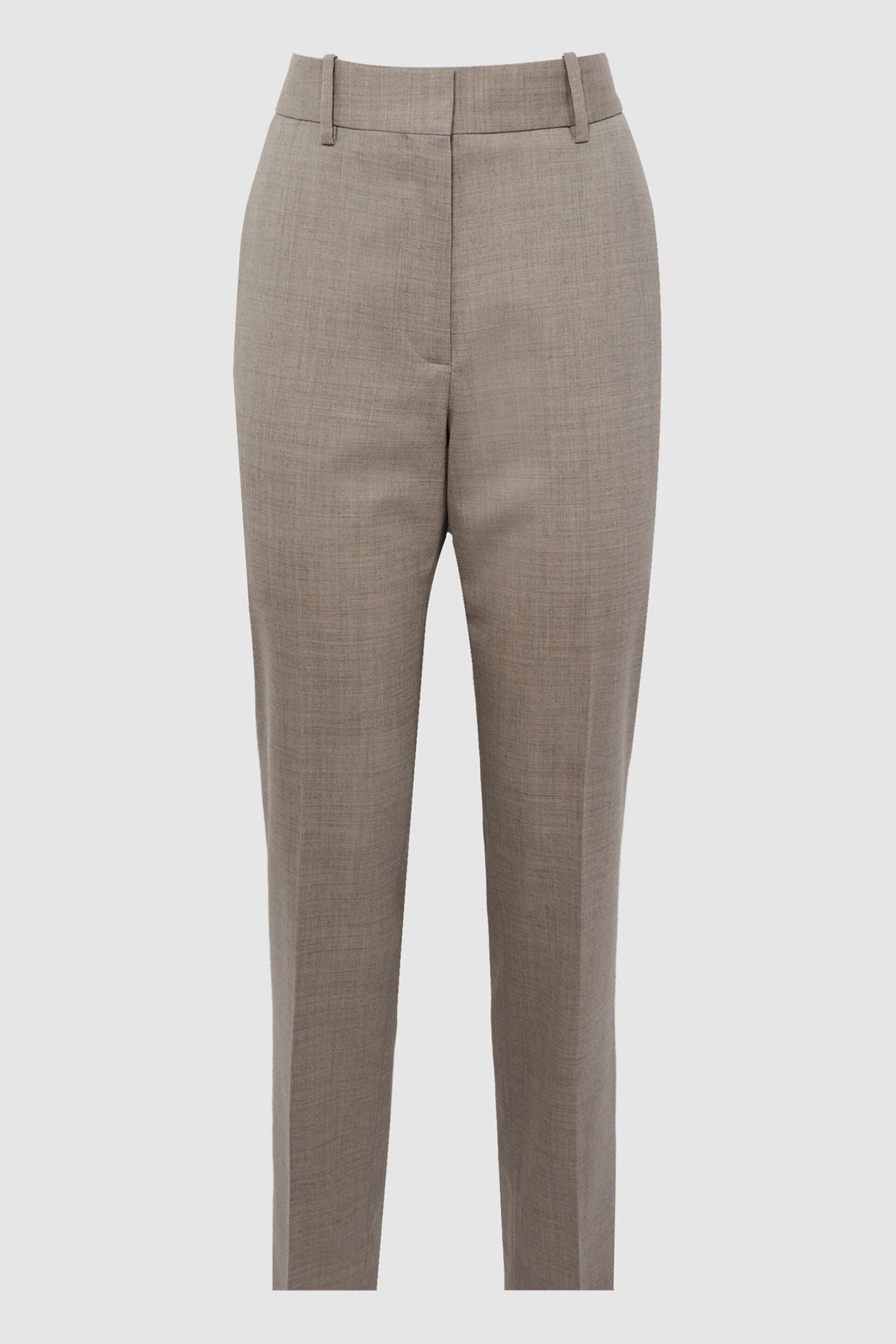 Reiss Oatmeal Emily Straight Leg Tailored Trousers - Image 2 of 6