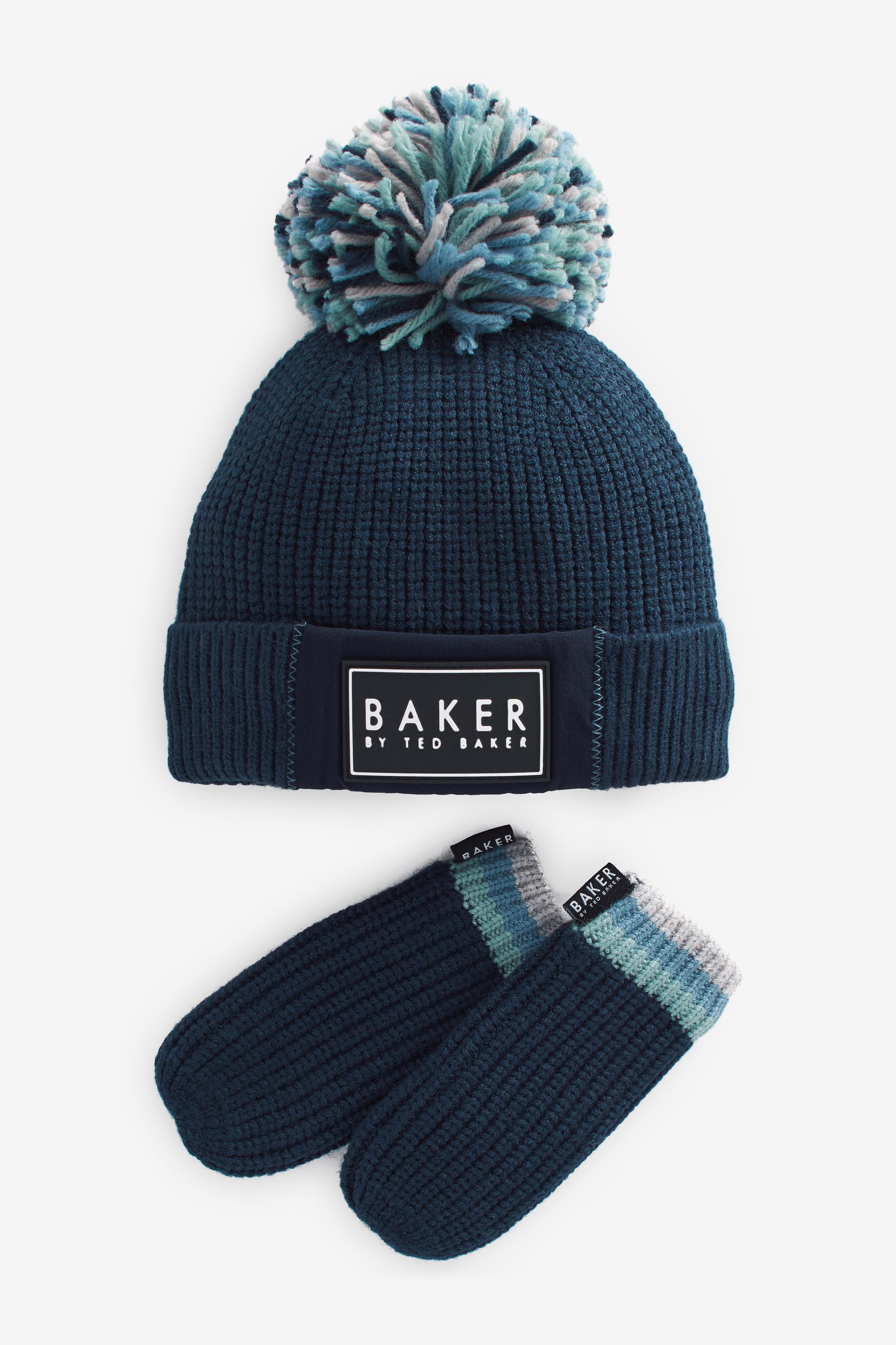 Buy Baker by Ted Baker Boys Pom Hat and Mittens Set from Next Slovenia