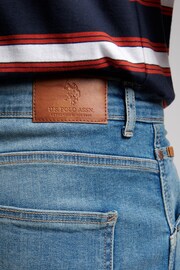 U.S. Polo Assn. Men's Blue Five Pocket Denim Loose Jeans - Image 4 of 4