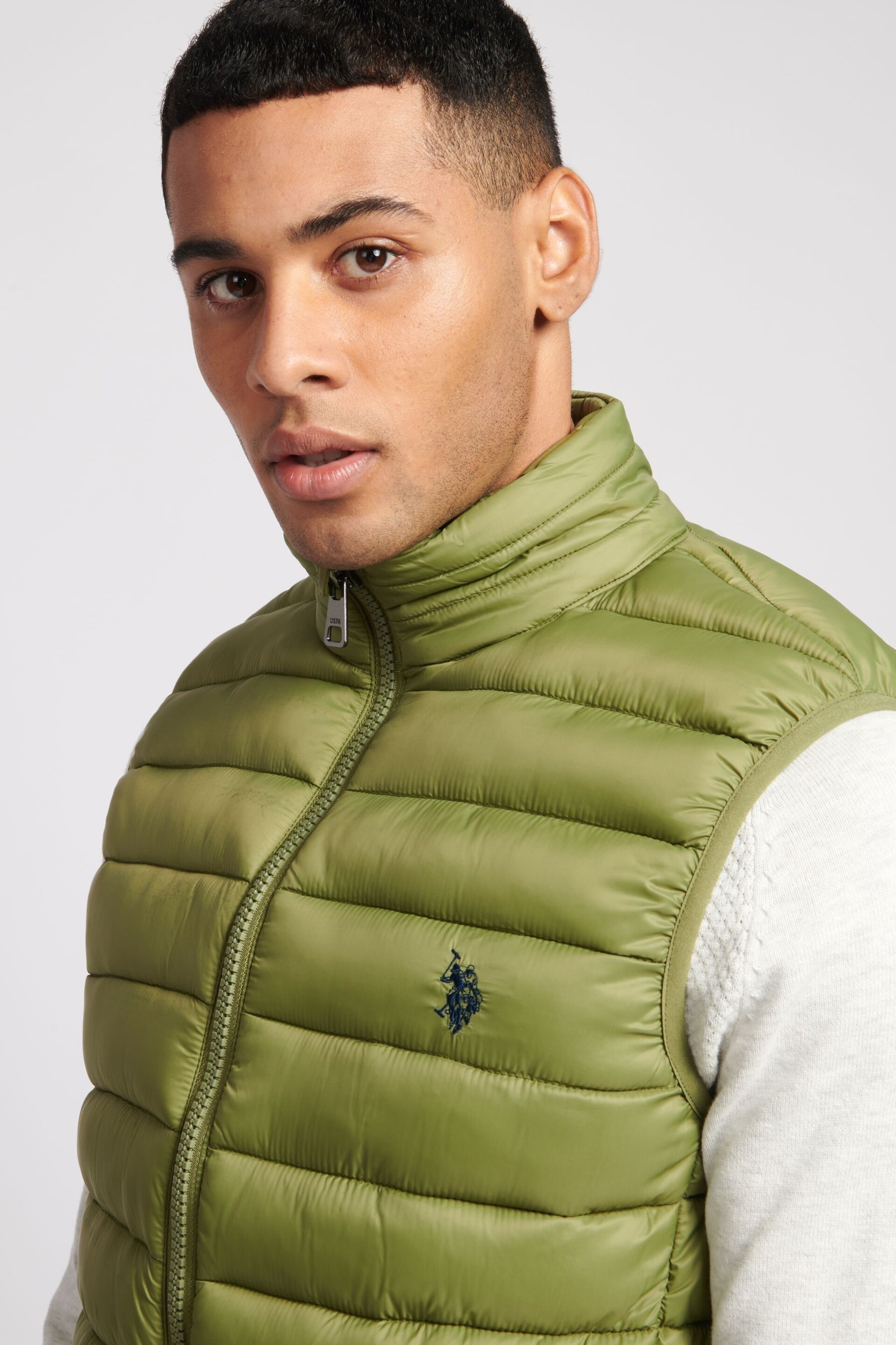 U.S Polo Assn Mens Green Bellow Gilet - Image 4 of 7