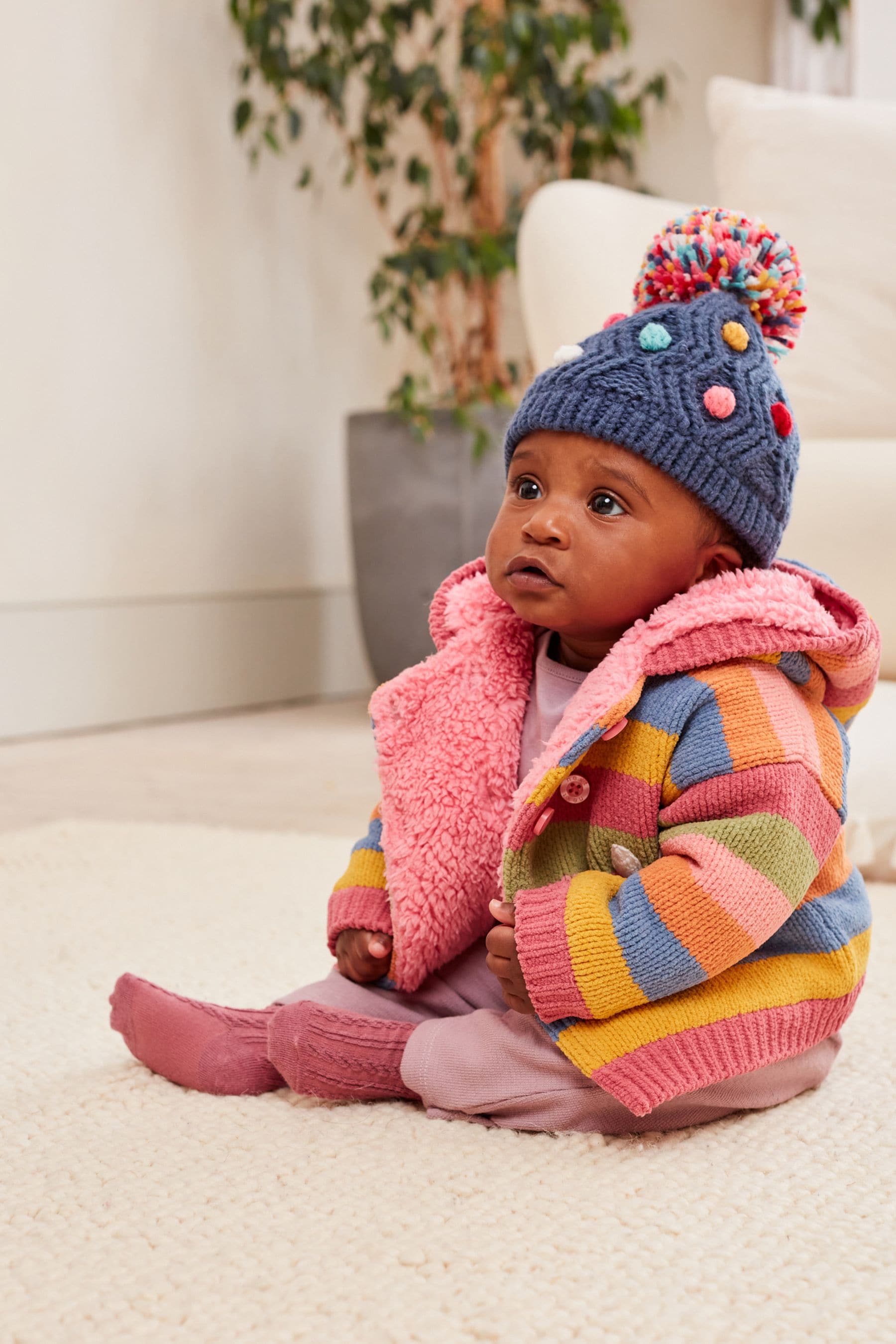 Fleece lined cardigan baby hotsell
