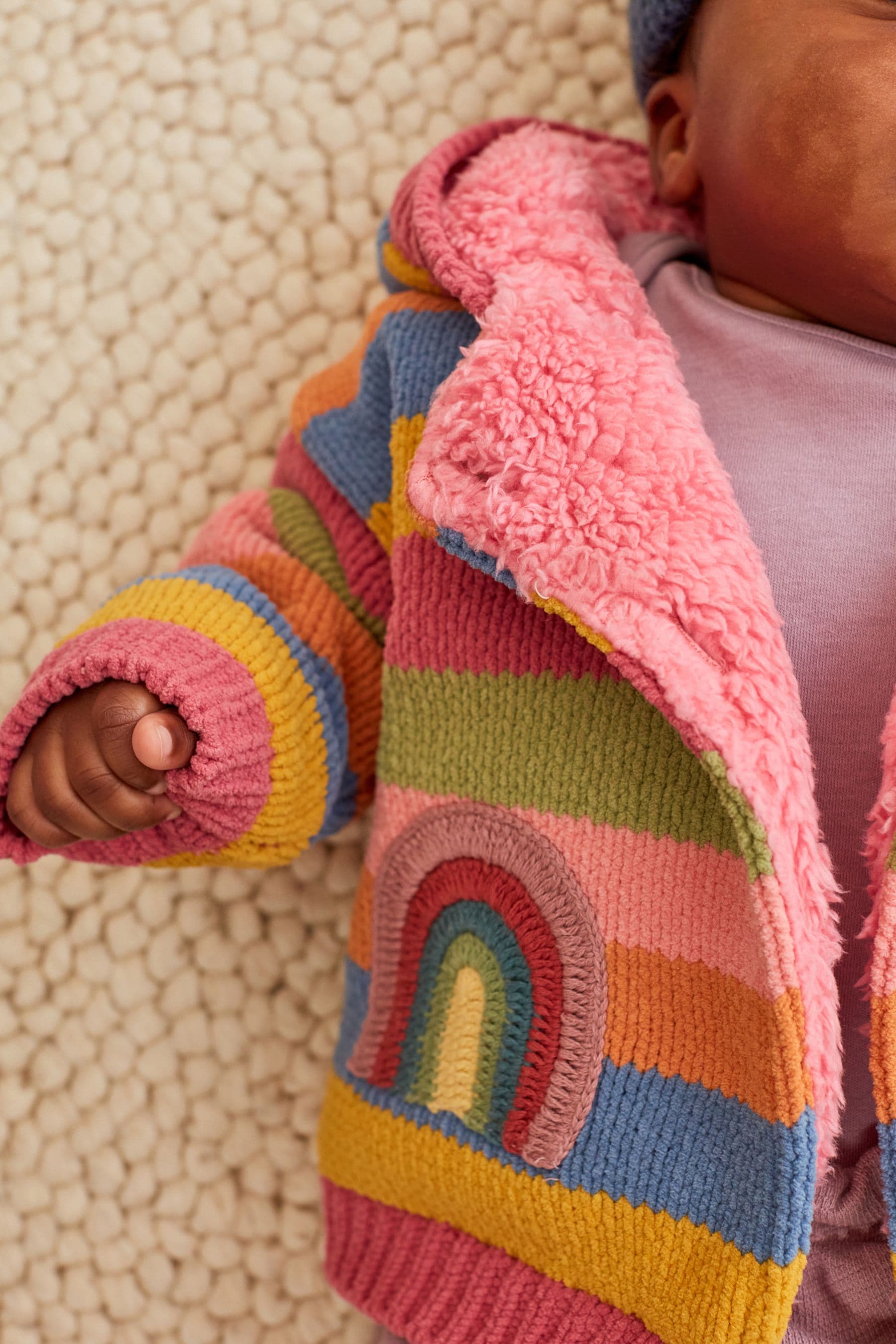 Fleece lined cardigan baby sale