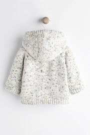Cream Speckled Baby Fleece Lined Cardigan (0mths-2yrs) - Image 2 of 7