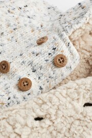 Cream Speckled Baby Fleece Lined Cardigan (0mths-2yrs) - Image 5 of 7