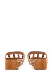 Jones Bootmaker Kimora Raffia Heeled Mule Black Sandals - Image 4 of 6