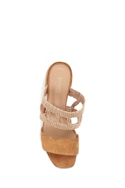 Jones Bootmaker Kimora Raffia Heeled Mule Black Sandals - Image 5 of 6