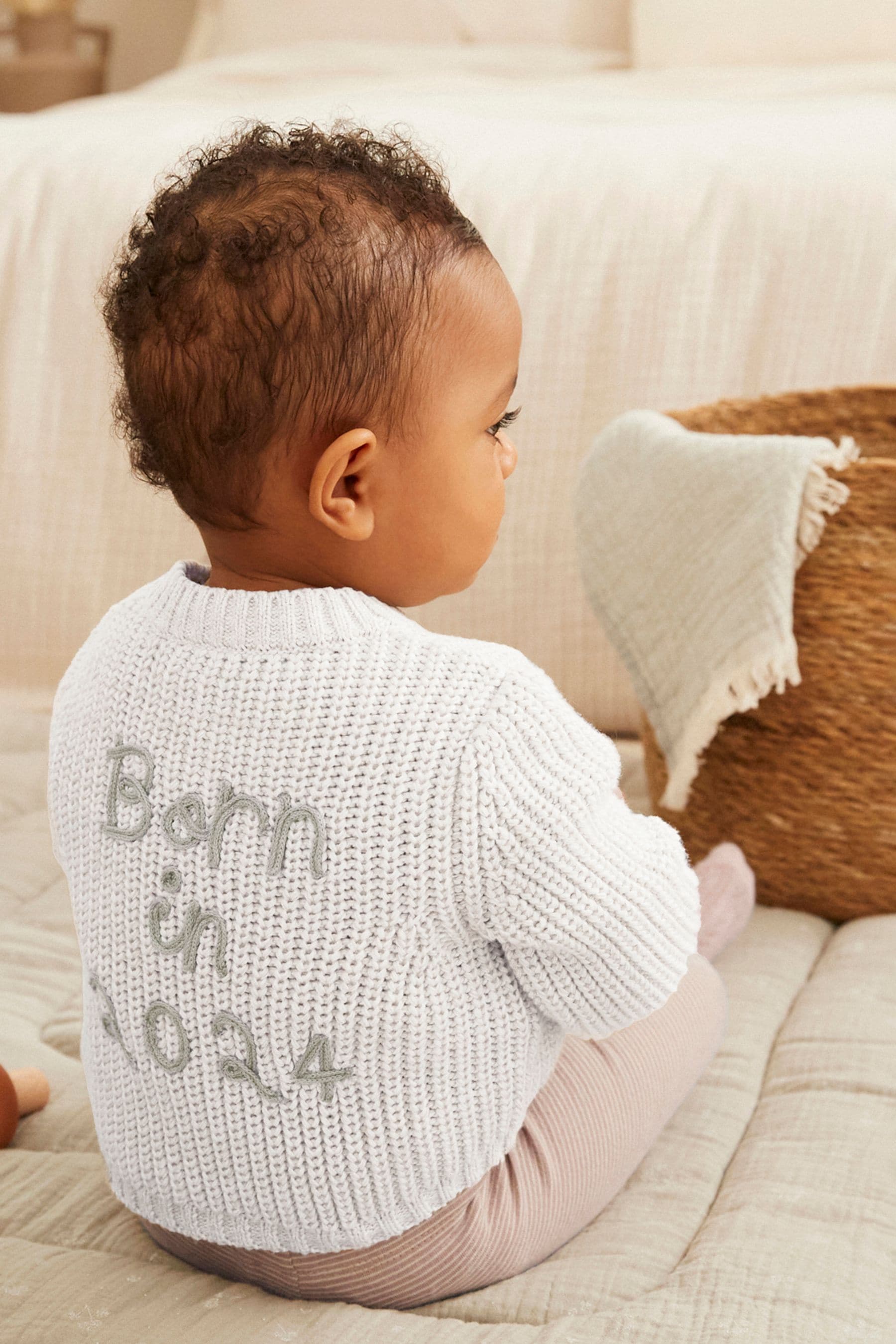 Buy Cream Baby Born in 2024 Knitted Cardigan from Next Australia