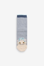 Blue/Pink Cat Spa Ankle Socks 4 Pack - Image 5 of 5