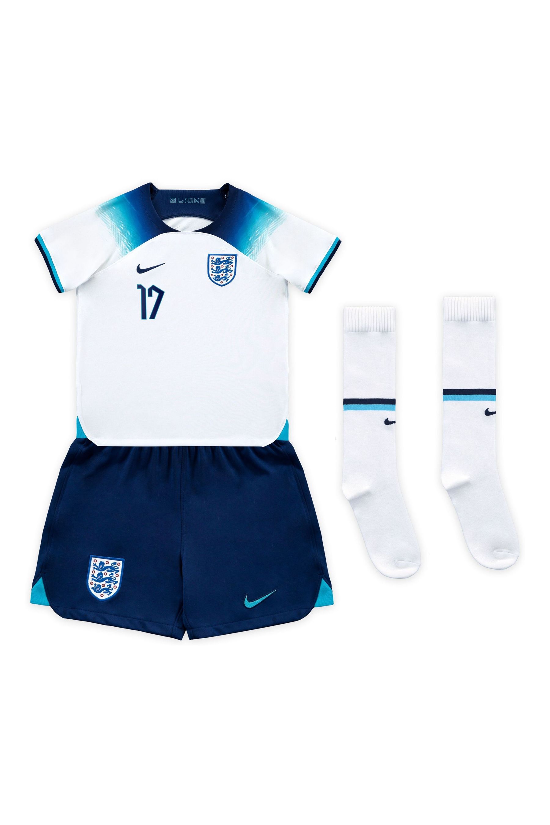 Buy Nike White Saka 17 Little Kids England Home Football Kit Little Kids from Next Luxembourg