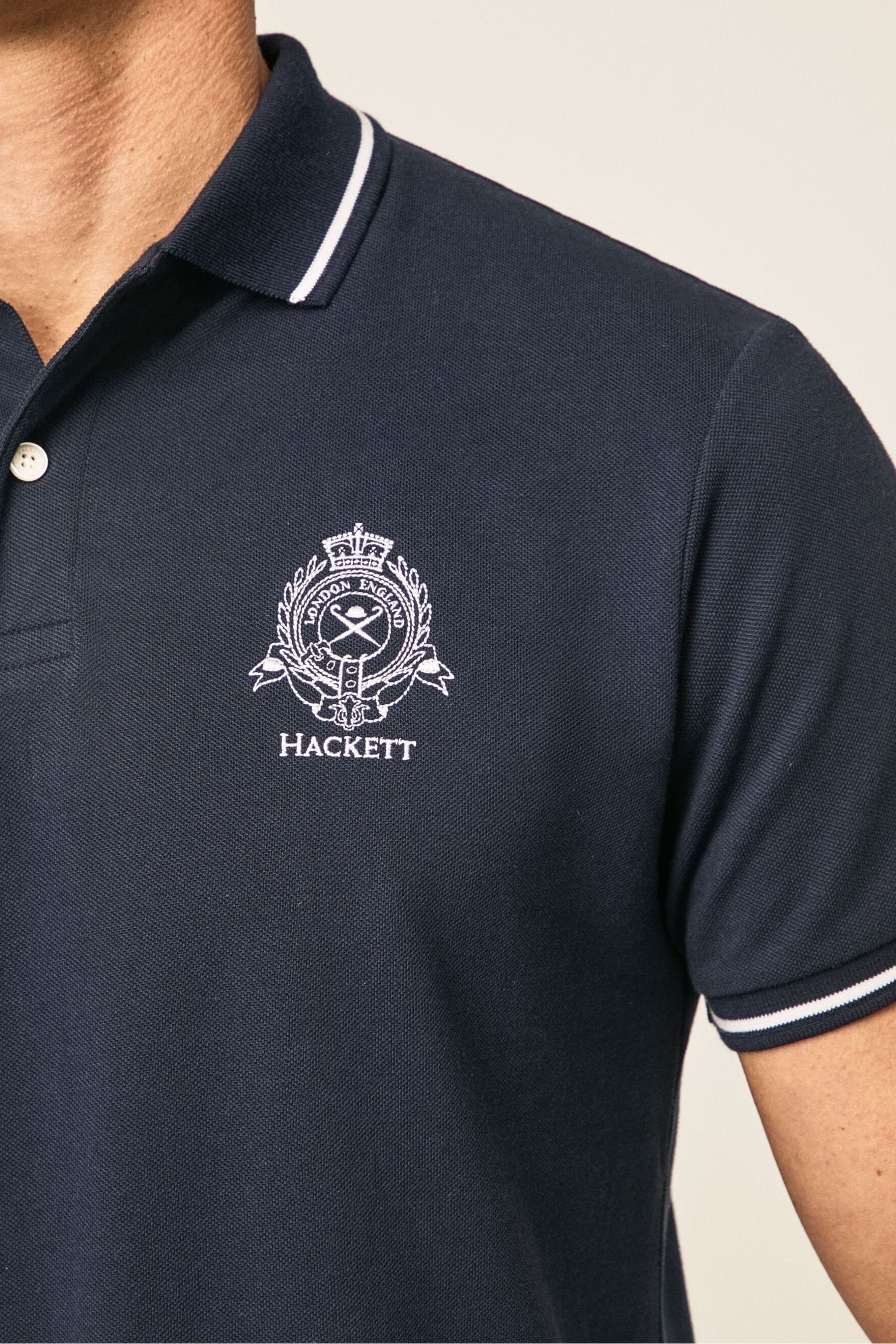 Buy Hackett London Mens Heritage Logo Polo Shirt from Next Luxembourg