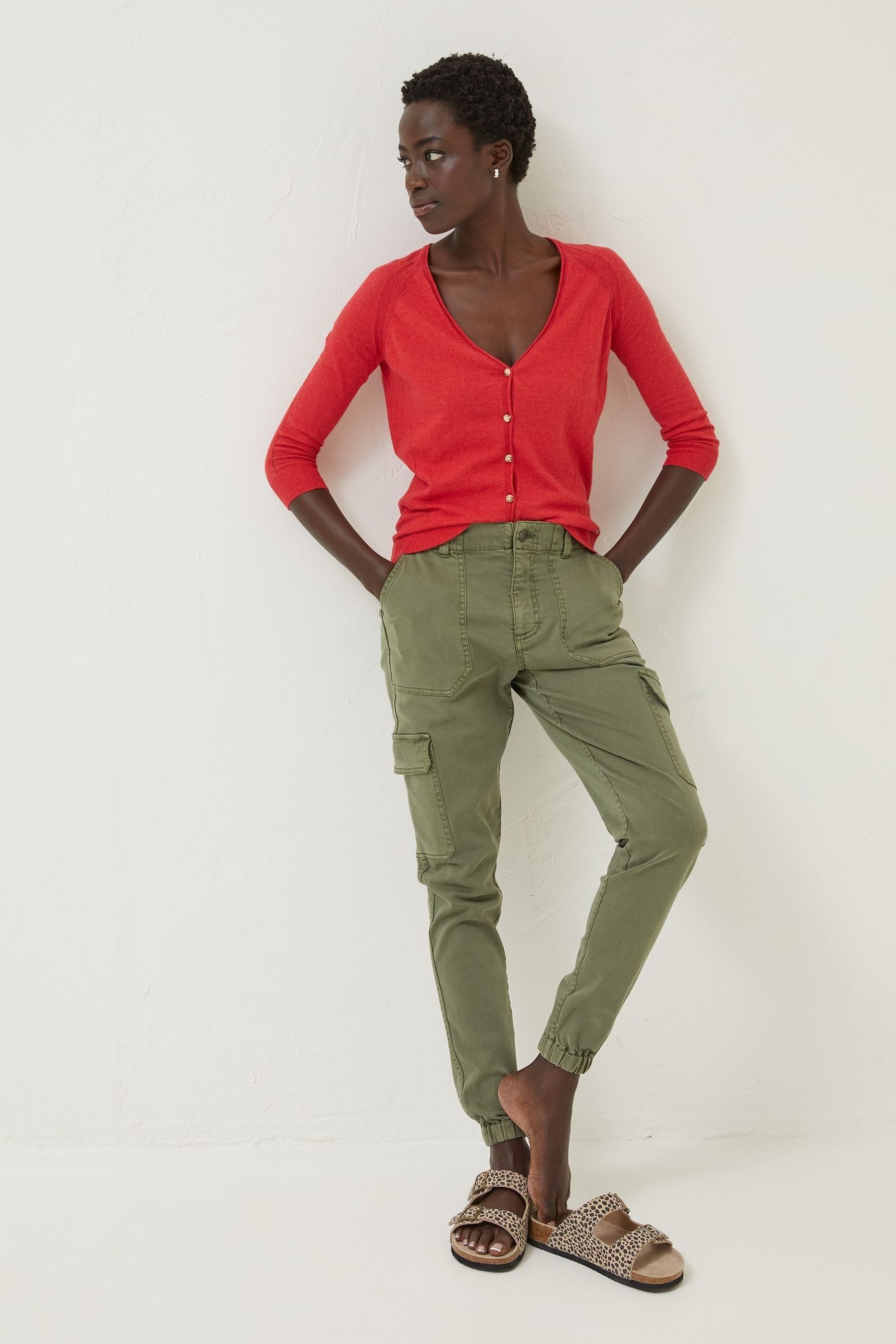 Buy FatFace Red Rose Cardigan from Next Luxembourg