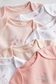 Pale Pink 7 Pack Baby Long Sleeve Bodysuits - Image 4 of 7