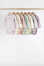 Multi Character Baby Long Sleeve Bodysuits 7 Pack - Image 1 of 7