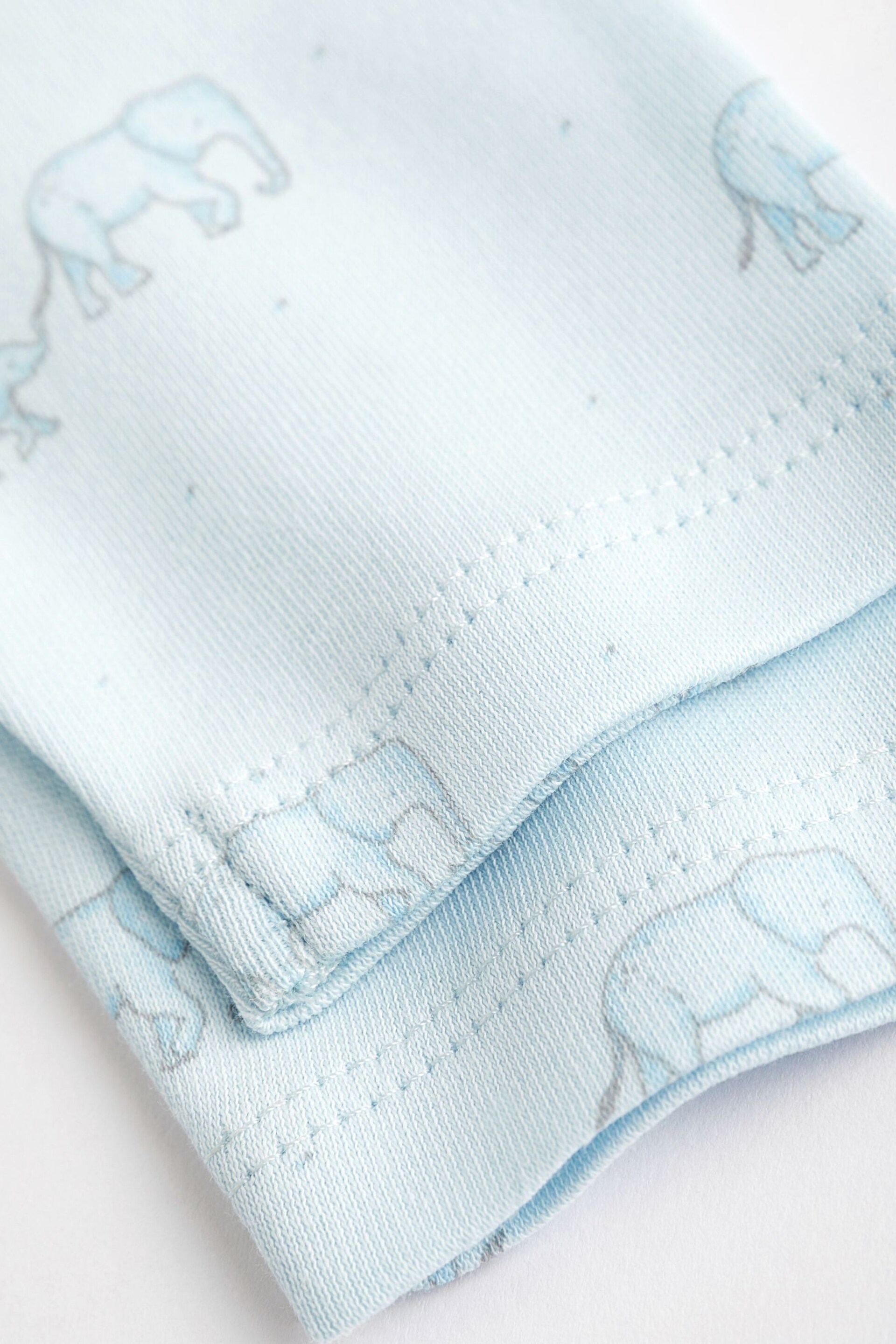 Pale Blue 7 Pack Long Sleeve Baby Bodysuits - Image 5 of 7
