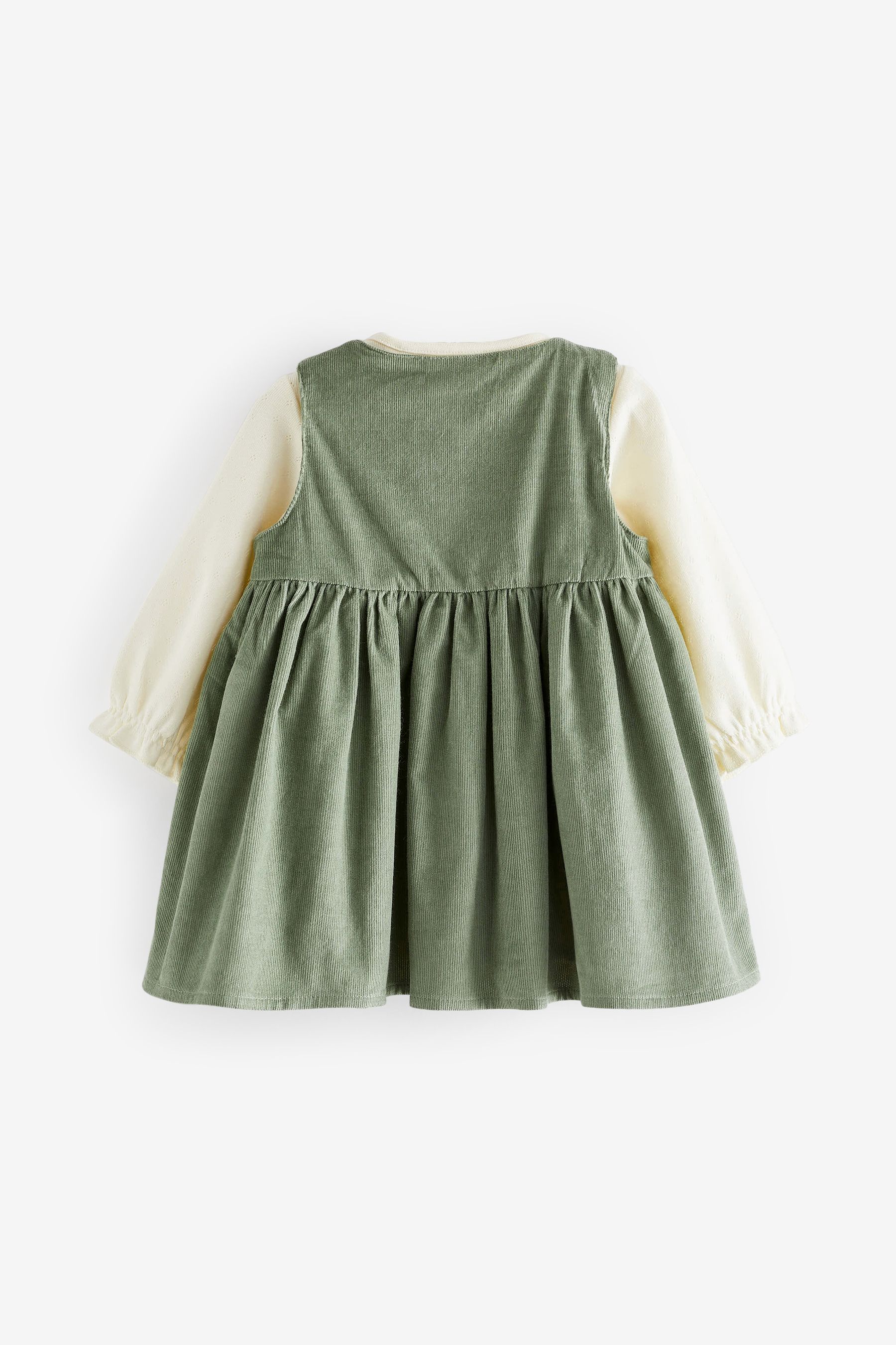 Buy Green Baby Pinafore Dress And Bodysuit 3 Piece Set 0mths 2yrs from Next Luxembourg