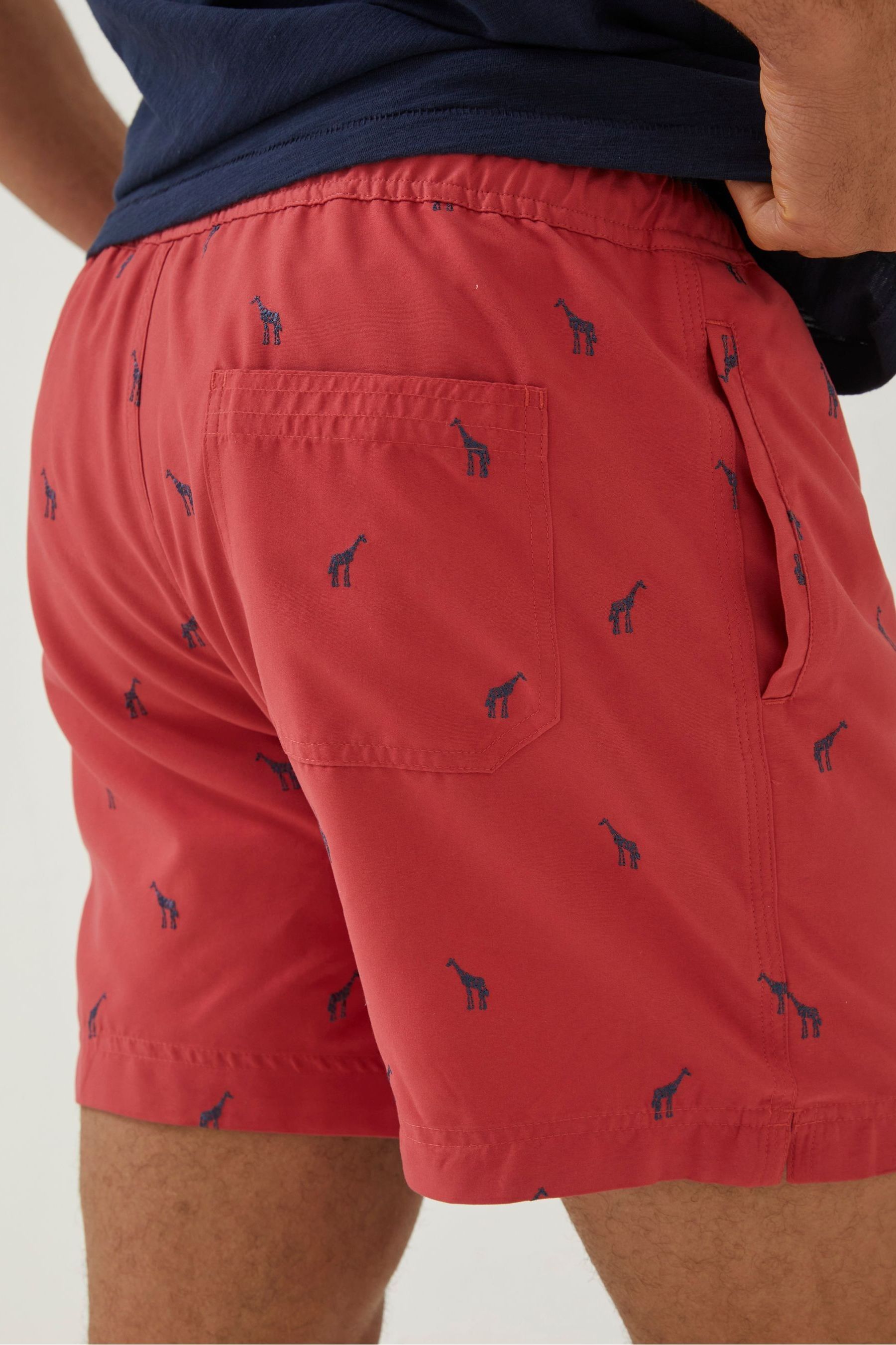 Buy FatFace Red Trevose Giraffe Swim Shorts from Next Luxembourg