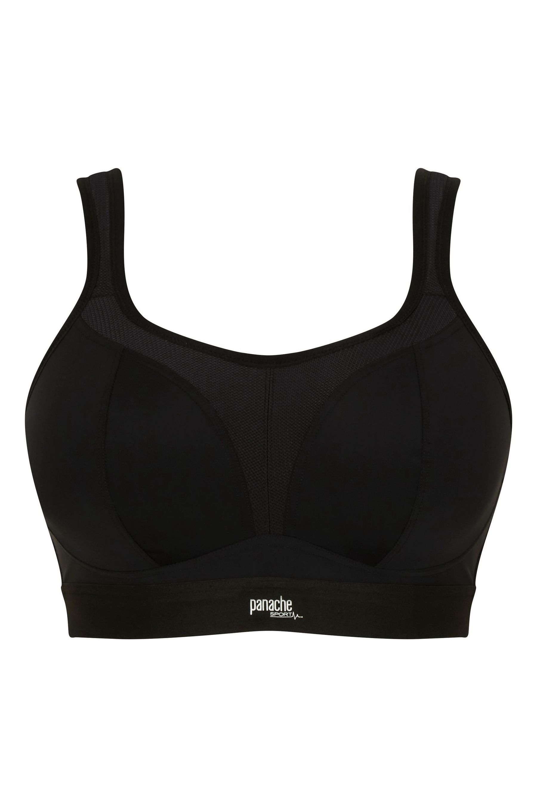 Buy Panache Boundless Non Wired Padded Sports Black Plain Bra from the Next UK online shop