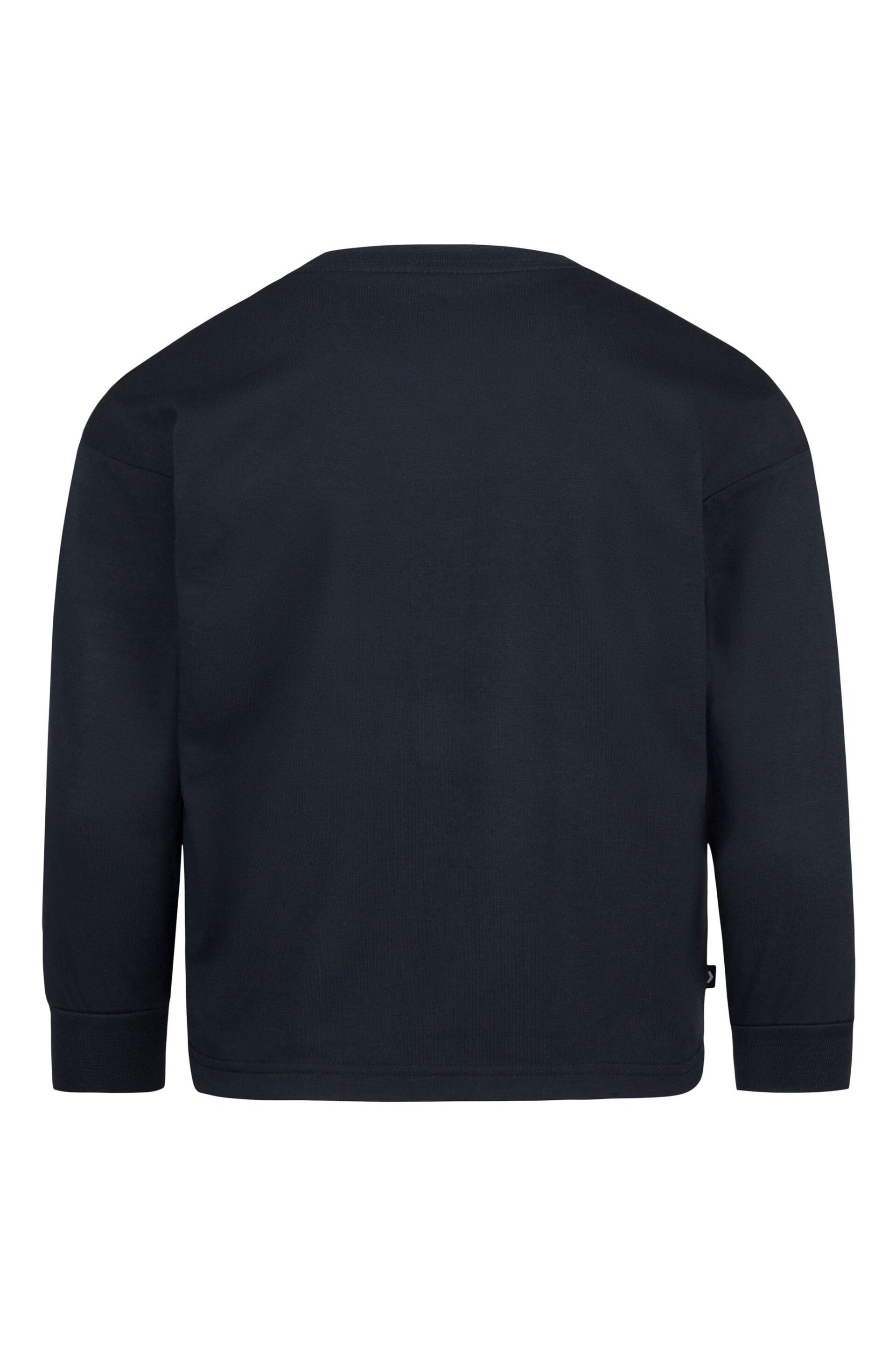 Converse Black Logo Long Sleeve T-Shirt - Image 2 of 4