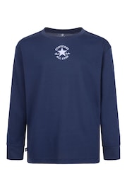 Converse Navy Logo Long Sleeve T-Shirt - Image 1 of 4