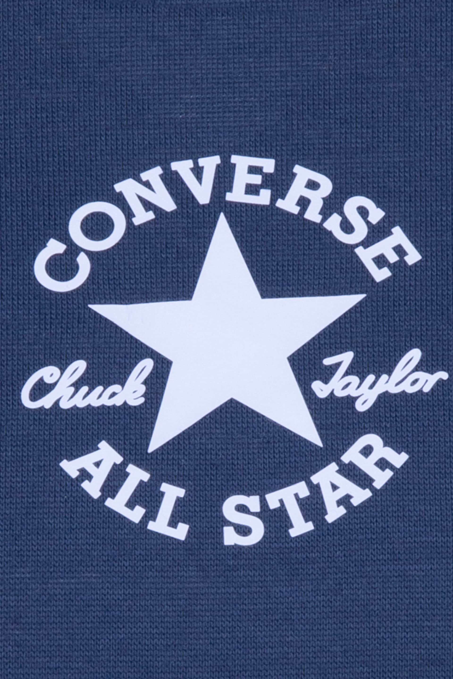 Converse Navy Logo Long Sleeve T-Shirt - Image 3 of 4