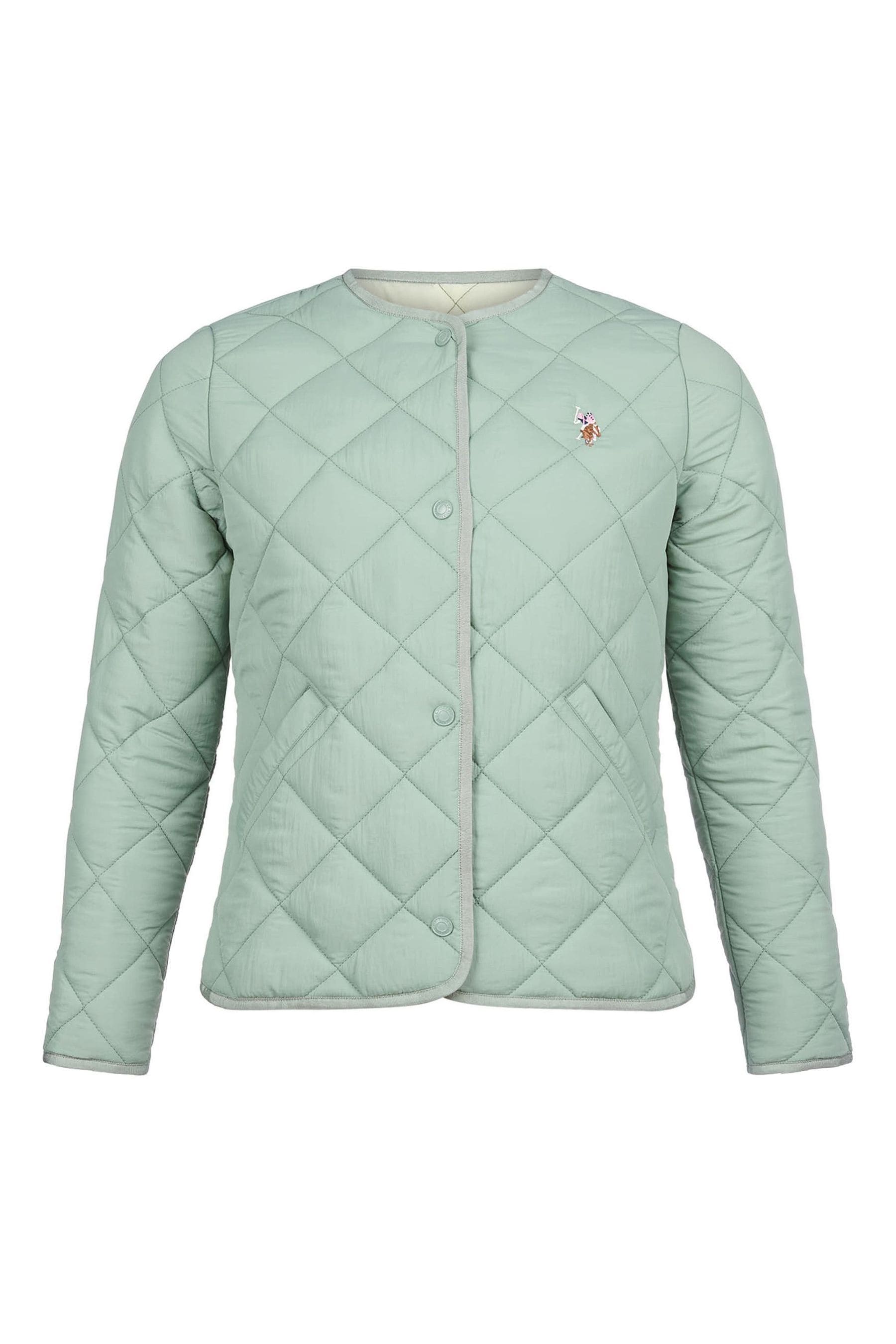 Buy U.S. Polo Assn. Womens Lightweight Puffer Green Jacket from Next Luxembourg