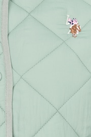U.S. Polo Assn. Womens Lightweight Puffer Green Jacket - Image 5 of 5