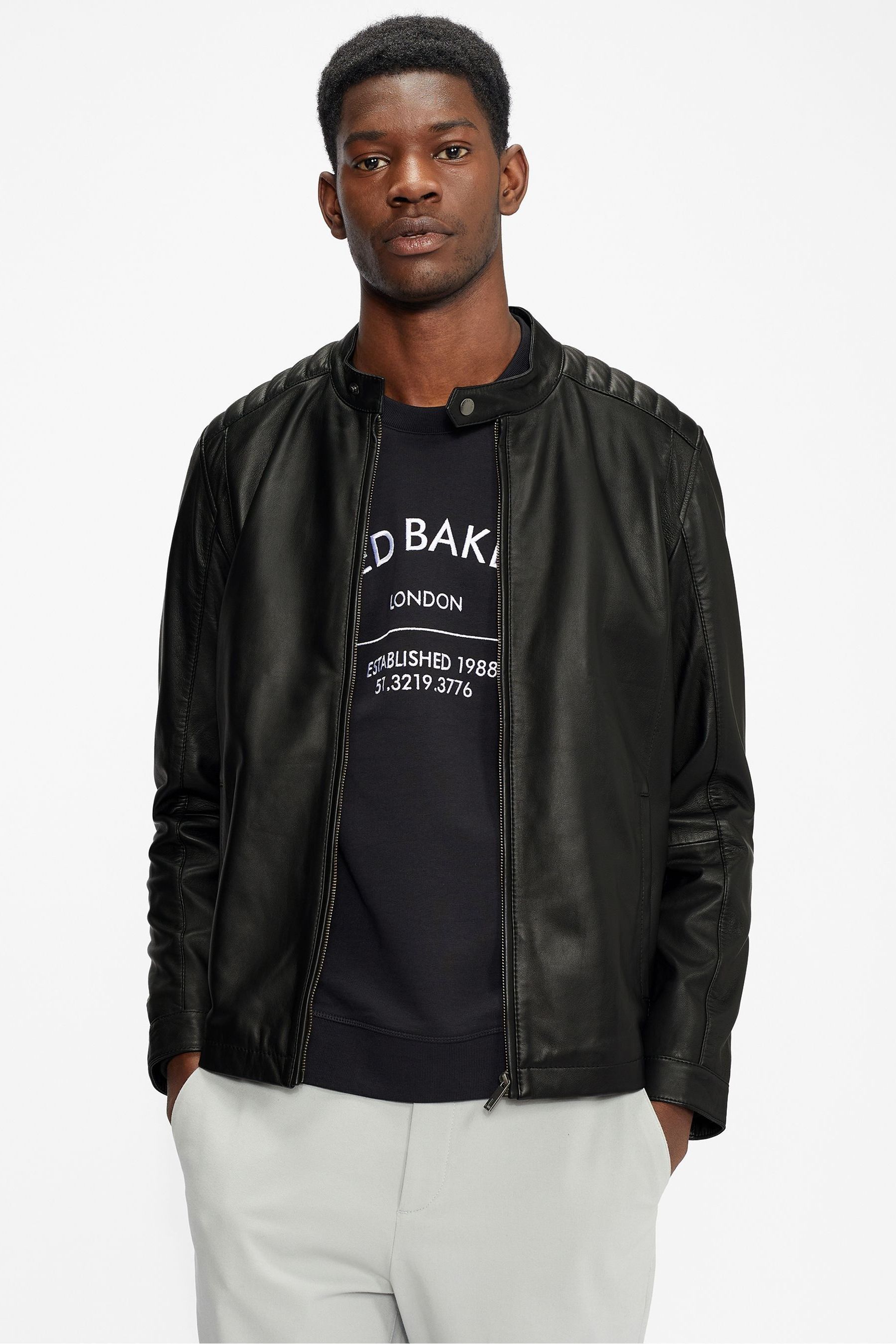 Ted baker london leather jacket sale
