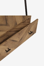 Dark Bronx Ladder Chevron Oak Effect Storage Corner Shelf - Image 6 of 7