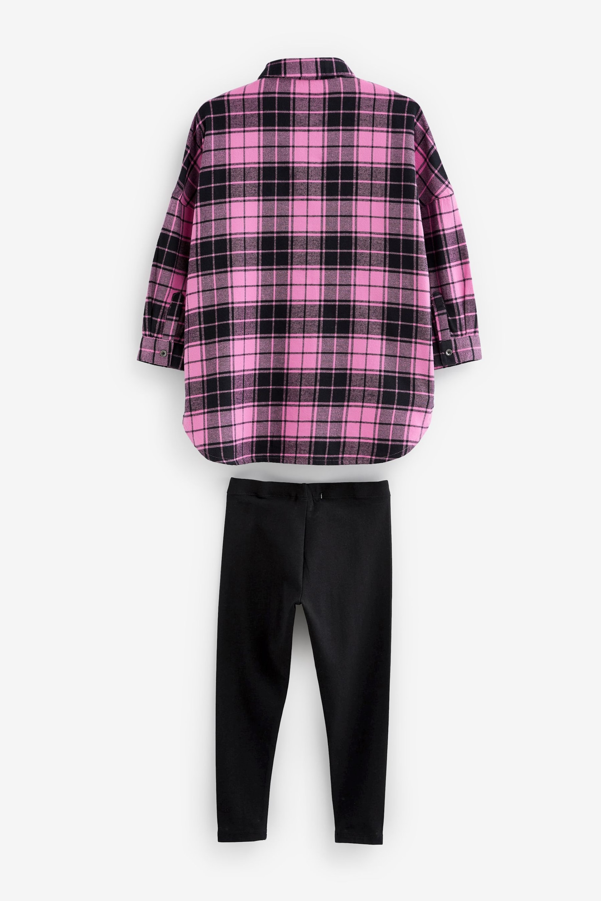 Pink Check Shirt And Leggings Set (3-16yrs) - Image 5 of 5