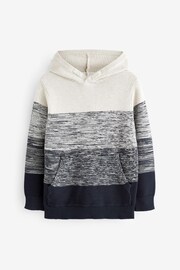 White Ombre Ripple Knit Hoodie (3-16yrs) - Image 1 of 3