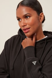 Black Next Active Sports Longline Zip Through Hoodie - Image 4 of 6