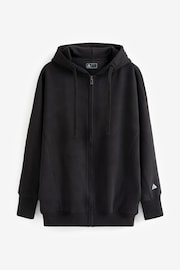 Black Next Active Sports Longline Zip Through Hoodie - Image 5 of 6