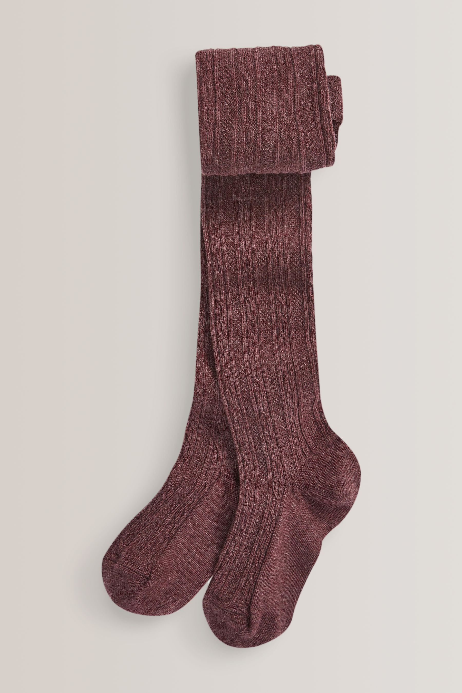 Buy Brown Berry Pink 3 Pack Cotton Rich Cable Tights from Next Austria