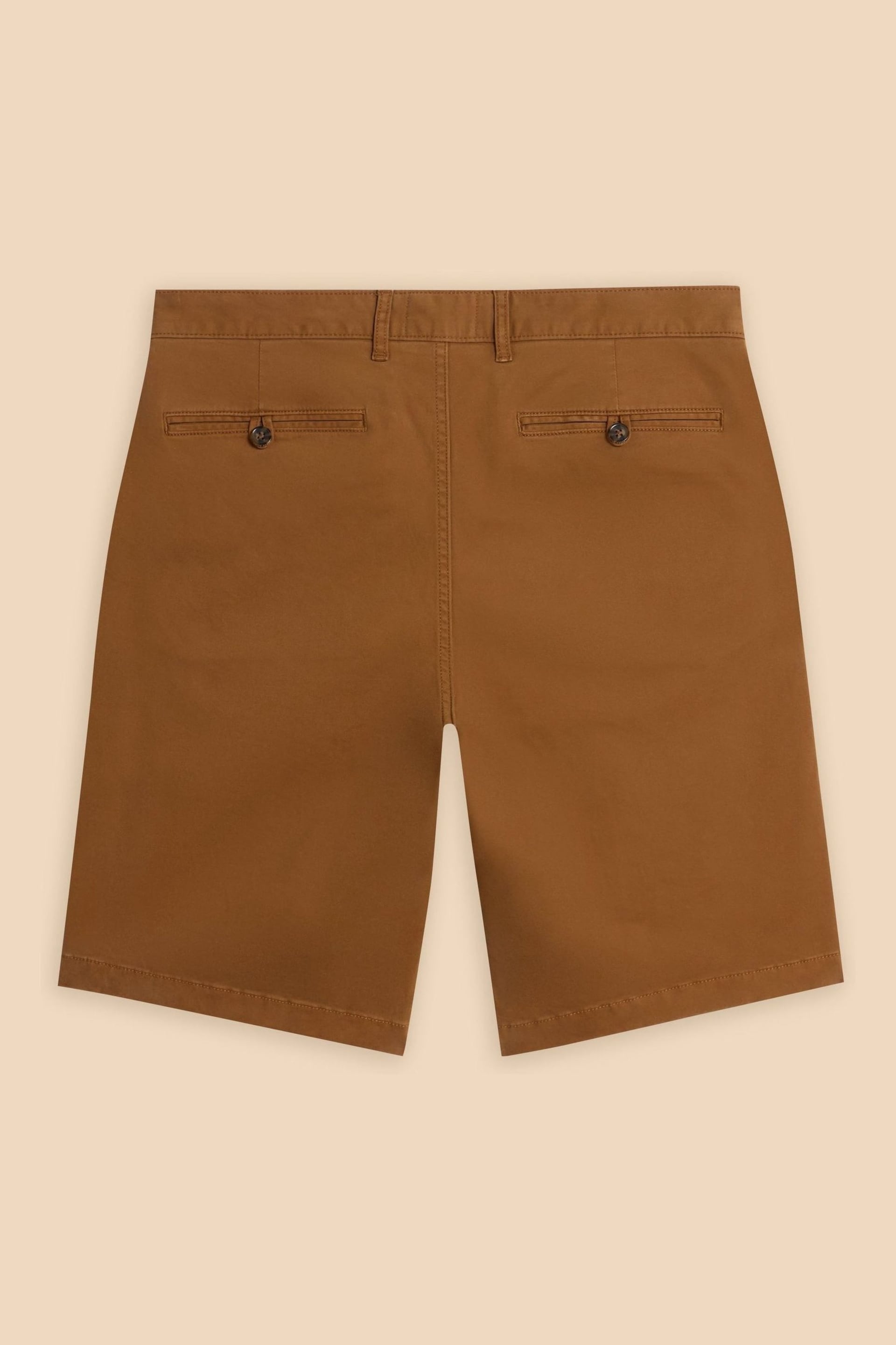 White Stuff Brown Sutton Organic Chino Shorts - Image 6 of 7