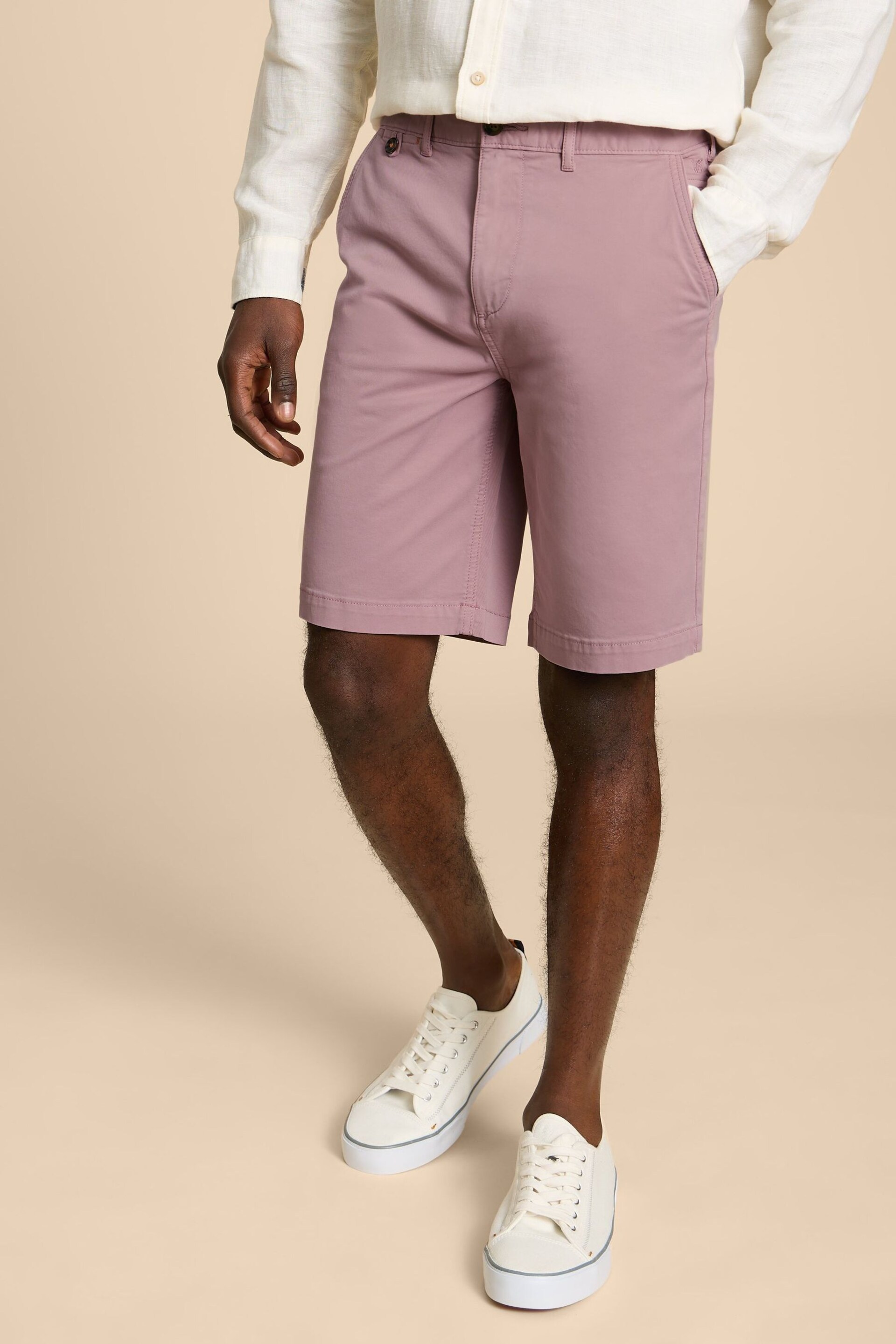 White Stuff Pink Sutton Organic Chino Shorts - Image 1 of 4