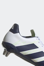 adidas White/Blue Performance Kakari SG Boots - Image 10 of 11
