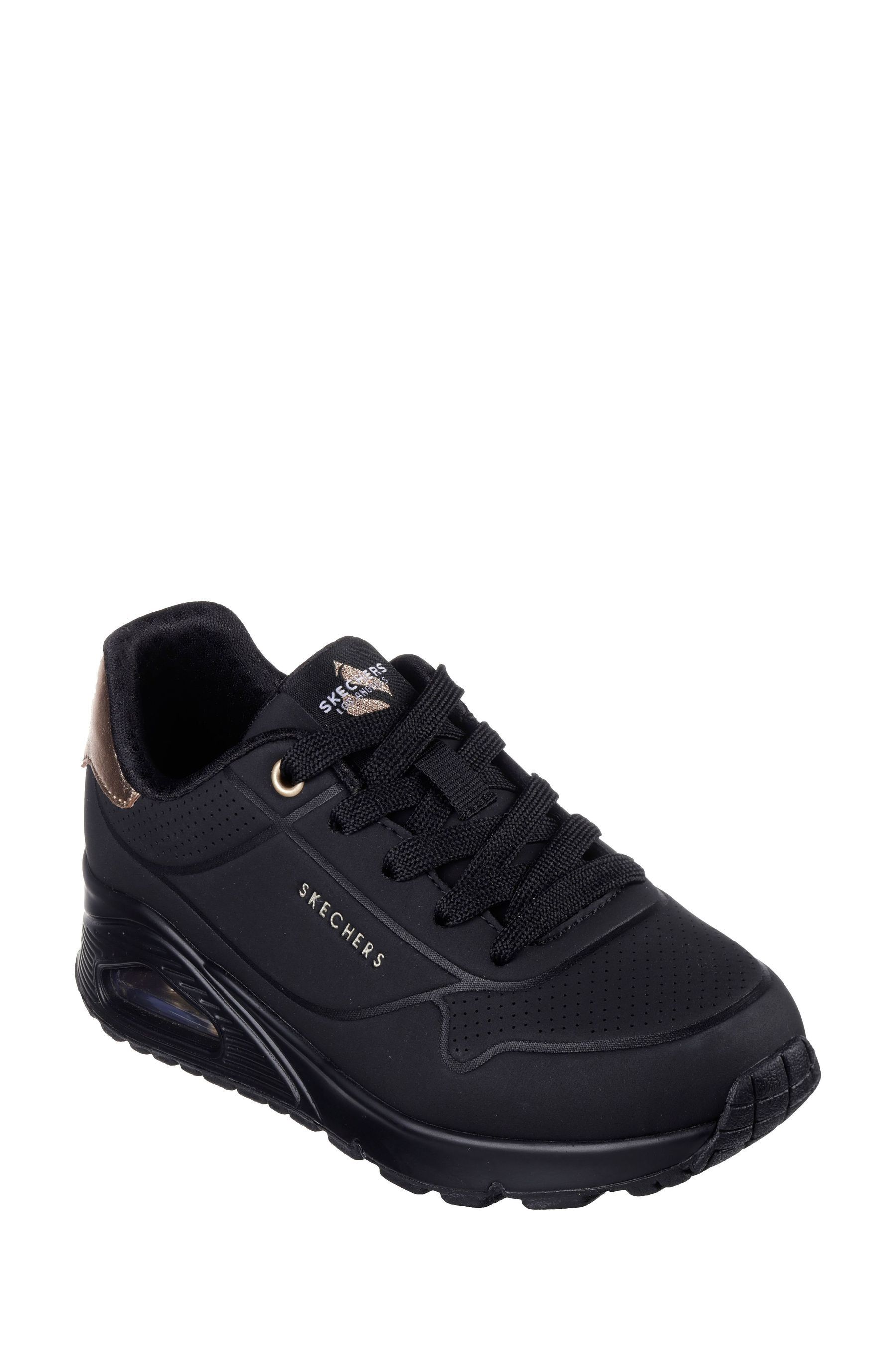 Skechers black with flowers online