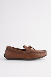 Tan Brown Leather Driving Shoes - Image 3 of 5