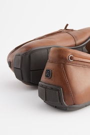 Tan Brown Leather Driving Shoes - Image 5 of 5