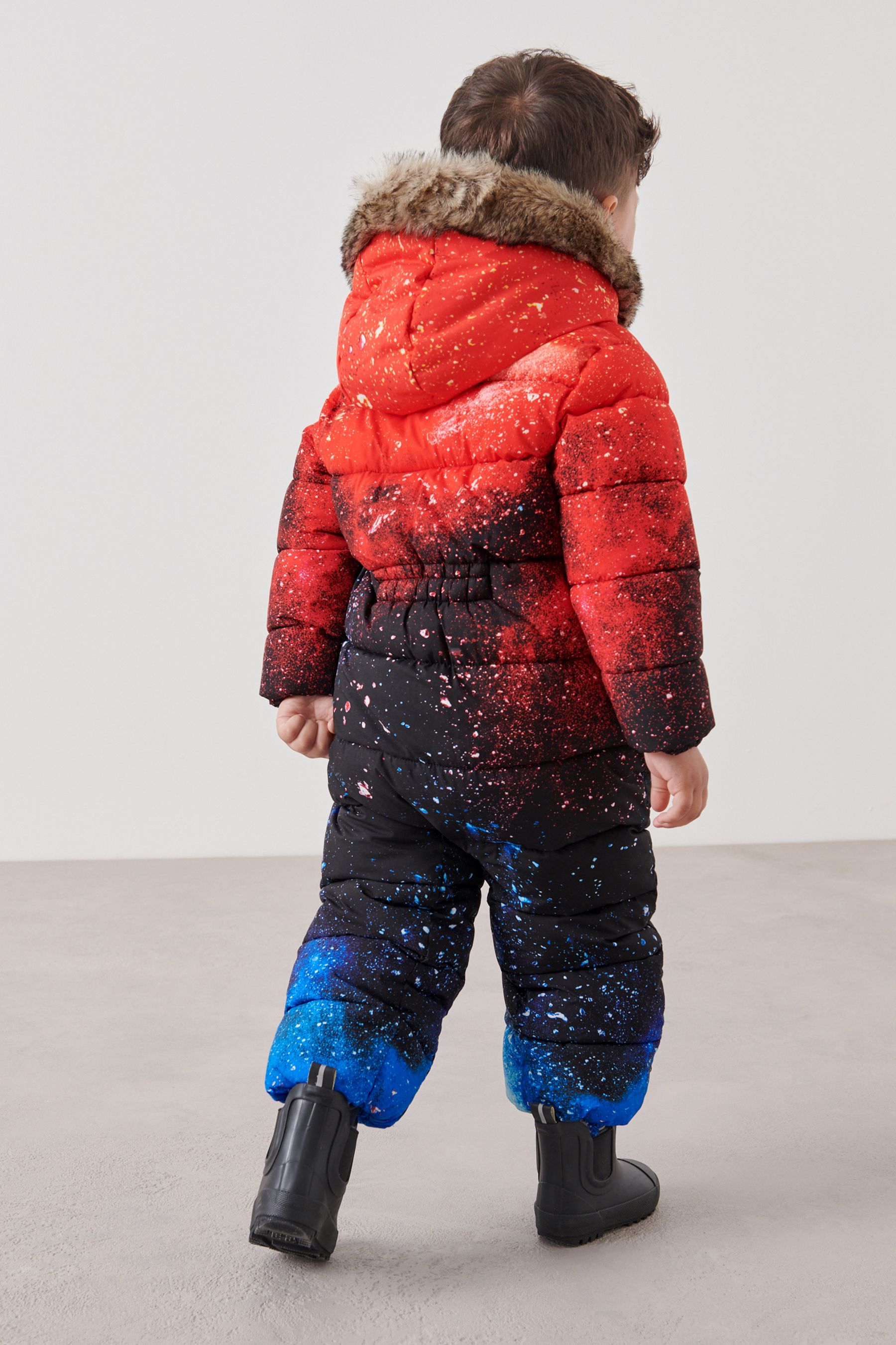 Faux fur snowsuit best sale