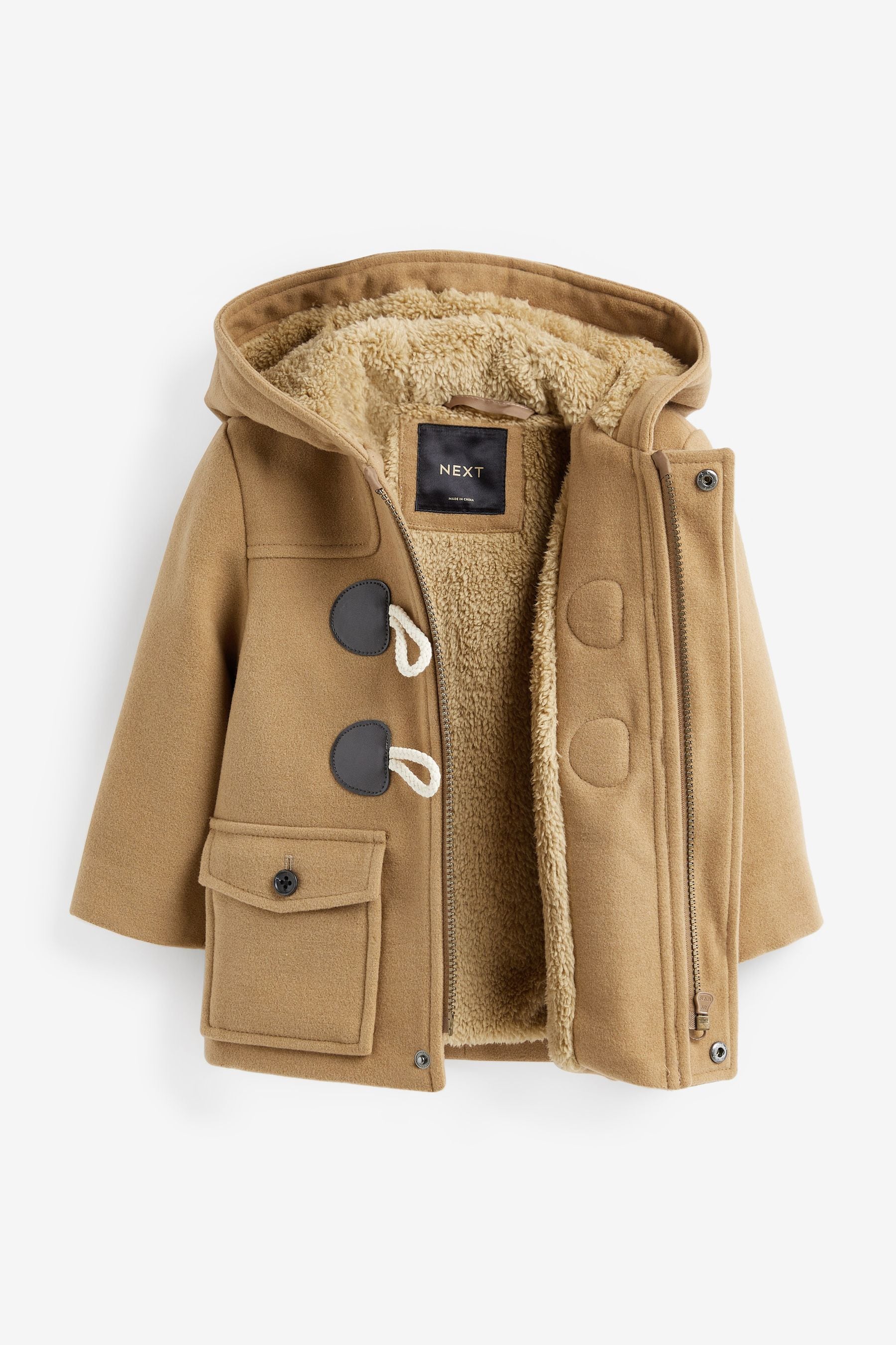 Fleece lined duffle coat hotsell