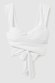 Reiss White Cristina Wrap Design Bikini Top - Image 2 of 6