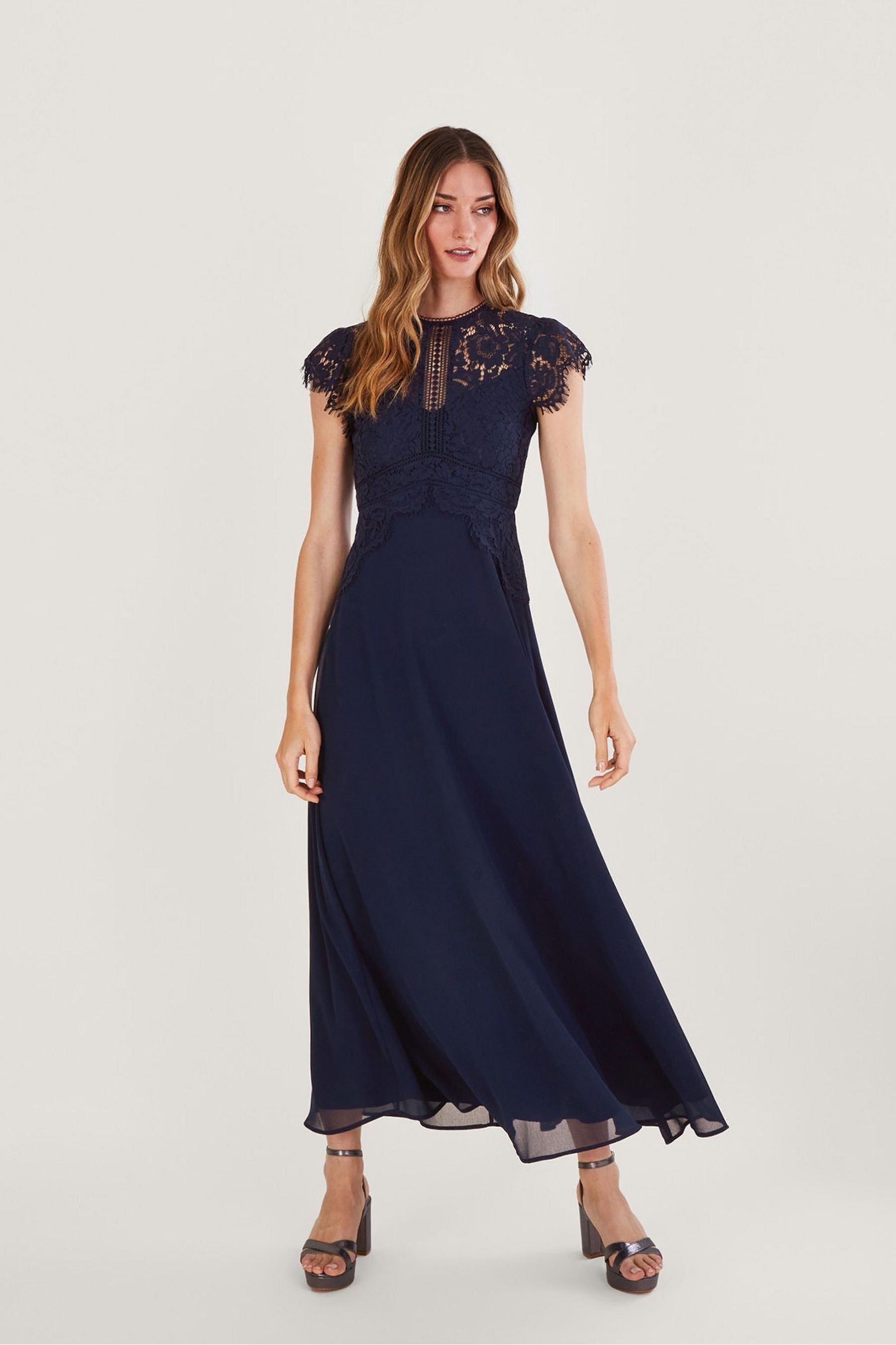 Monsoon blue lace dress online