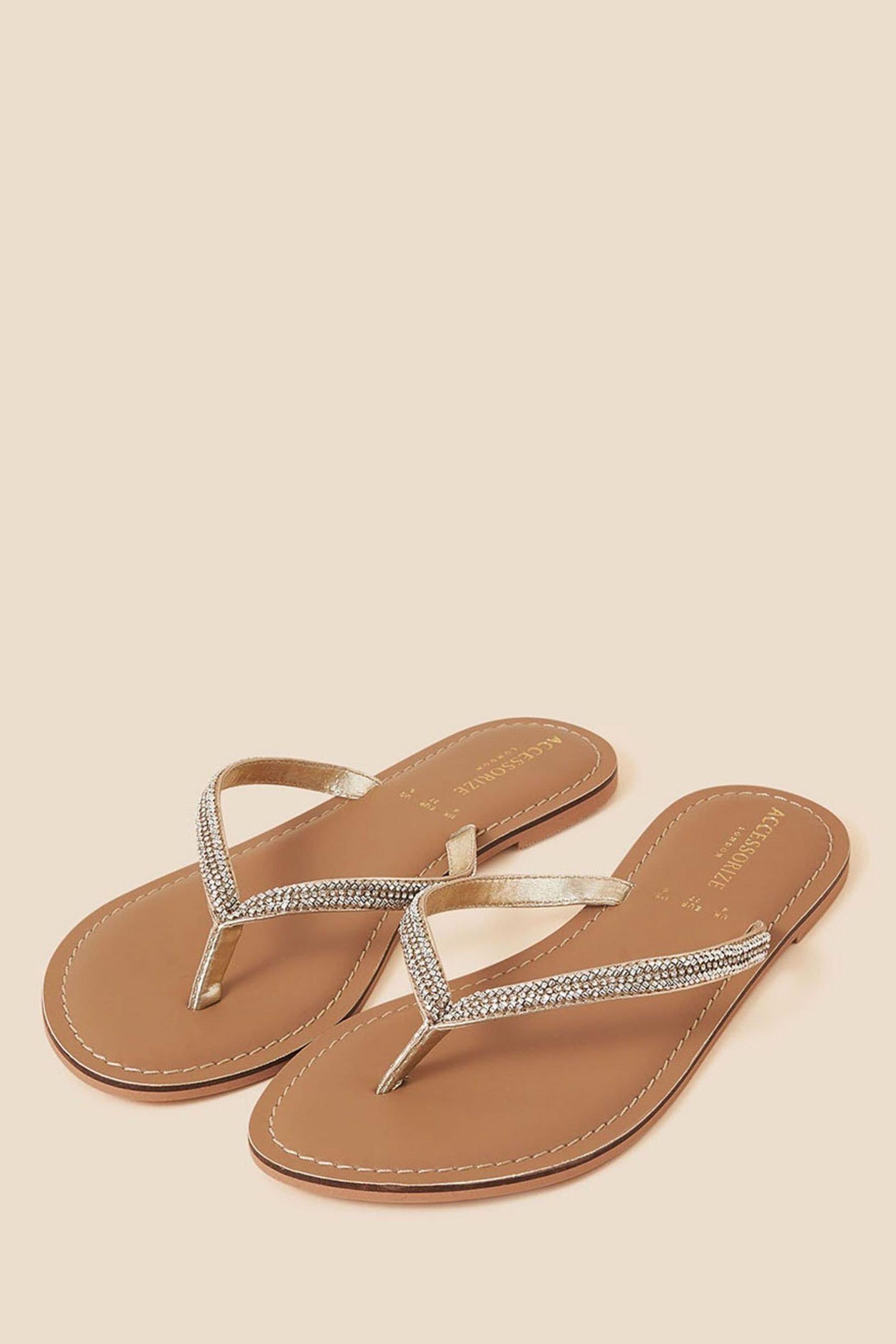 Buy Accessorize White Beaded Daniella Flip Flops from the Next UK online shop