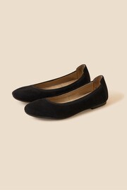 Accessorize Black Elastic Suede Ballerina Flats - Image 1 of 3